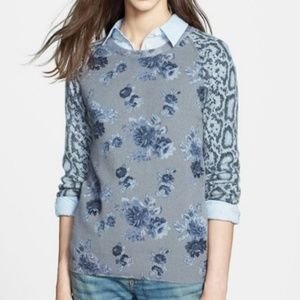 Equipment Leopard & Floral Print Cashmere Sweater